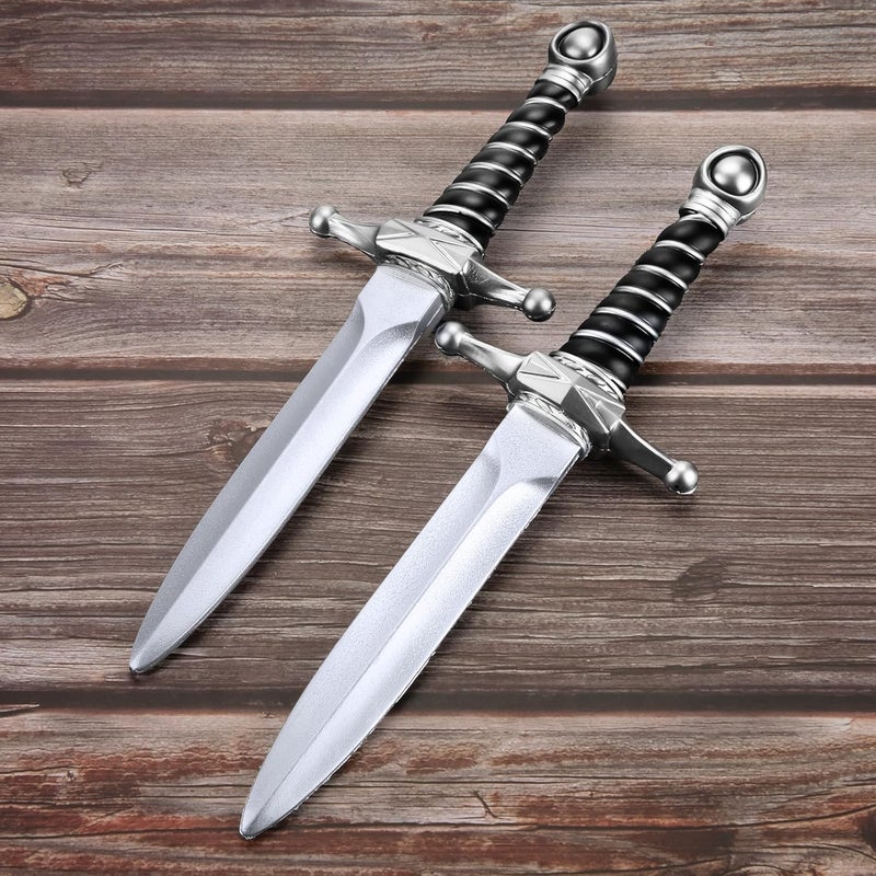 Hapdream 15" Fake Foam Swords Martial Arts Weapons, Realistic Dagger Knife Toy, Foam Short Sword Prop for Play Fighting and Assassins Costume Accessory - Image 2